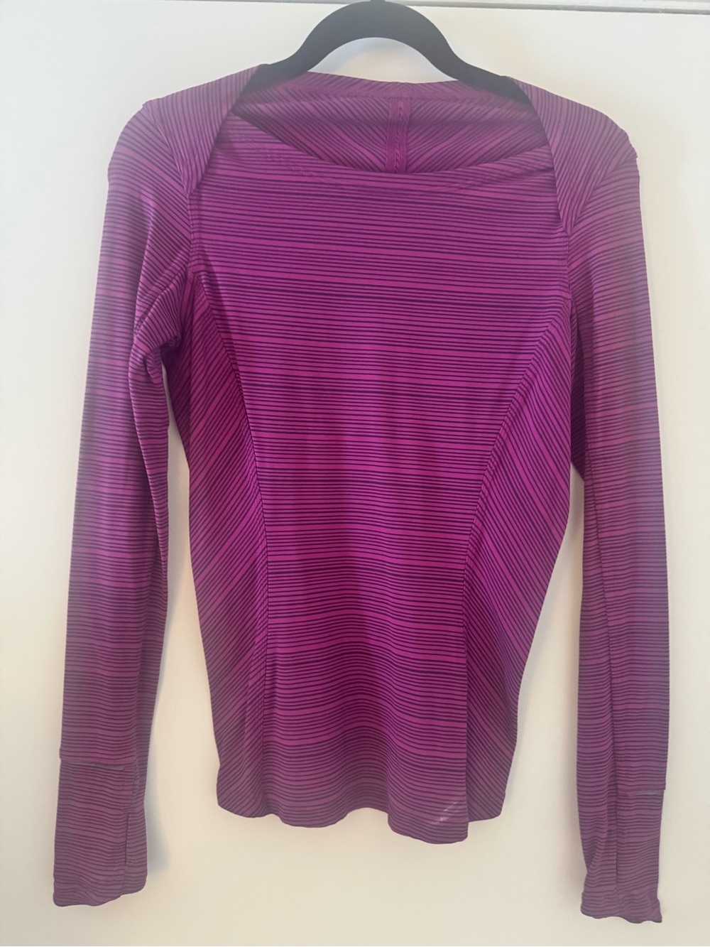 lululemon athletica Purple Striped Long-Sleeve Tee